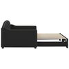 vidaXL izvelkams dīvāns, melns, 90x200 cm, audums