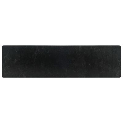 vidaXL izlietne, 45x30x12 cm, spīdīgi melns marmors