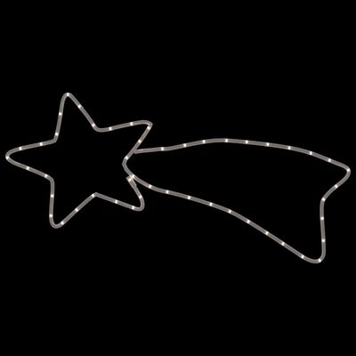 vidaXL Ziemassvētku figūra, komēta, 48 silti baltas LED, 65x28 cm