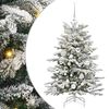 vidaXL Mākslīgā Saliekamā Ziemassvētku Egle Balts 120 cm PE un PVC