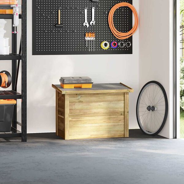 vidaXL Uzglabā&scaron;anas kaste ar uzglabā&scaron;anu Dabiska 80 x 44,5 x 57,5 cm