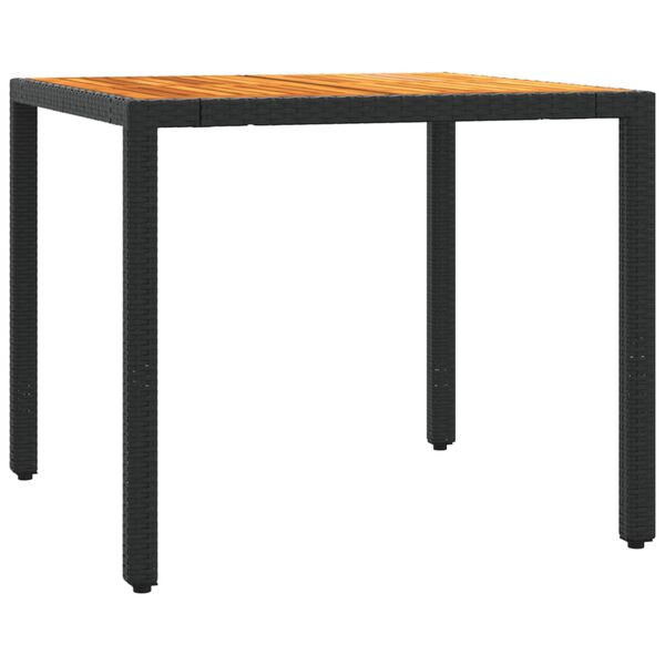 vidaXL 5-daļīgs dārza mēbeļu komplekts, matrači, melna PE rotangpalma