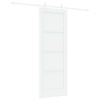 vidaXL Slīdo&scaron;ās durvis 73,5 x 198,5 cm Inženierijas koks Balts