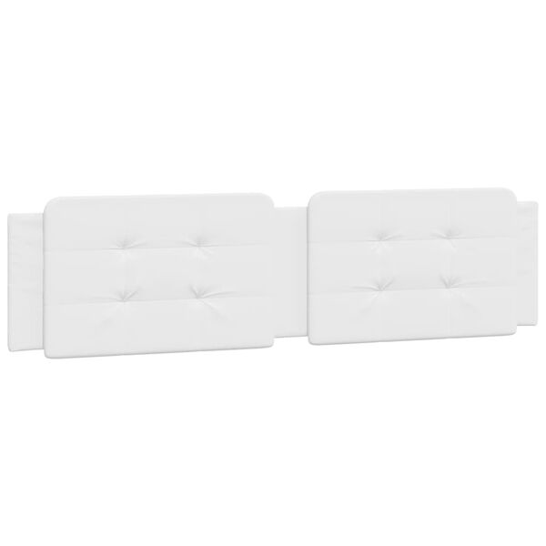 vidaXL galvgaļa spilvens, Zadar, balts, 200 cm, mākslīgā āda