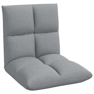 vidaXL Grīdas krēsls Gai&scaron;i pelēks 50 x 61 x 57 cm audums