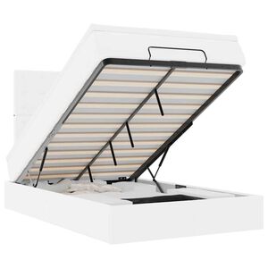 vidaXL Osmaņu gultas rāmis ar matrača balta 120x190cm mākslīgā āda