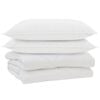 vidaXL Sega ar spilvenu 3 pcs Balts Mikro&scaron;ķiedra
