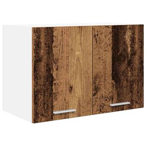 vidaXL Piekarams skapītis ar durvīm Vecs koks un balts 60 x 31 x 40 cm