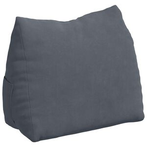 vidaXL Atpakaļ spilvens Tum&scaron;i pelēks 45 x 20 x 35 cm Korduroja audums