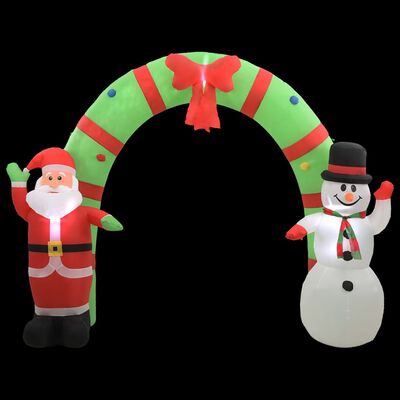 vidaXL piepūšama Ziemassvētku dekorācija, salavecis un sniegavīrs