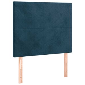vidaXL galvgalis, tum&scaron;i zils, 80x5x118/128 cm, samts