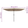 vidaXL Dārza parasols Taupe un Melns 295 x 295 x 245 cm