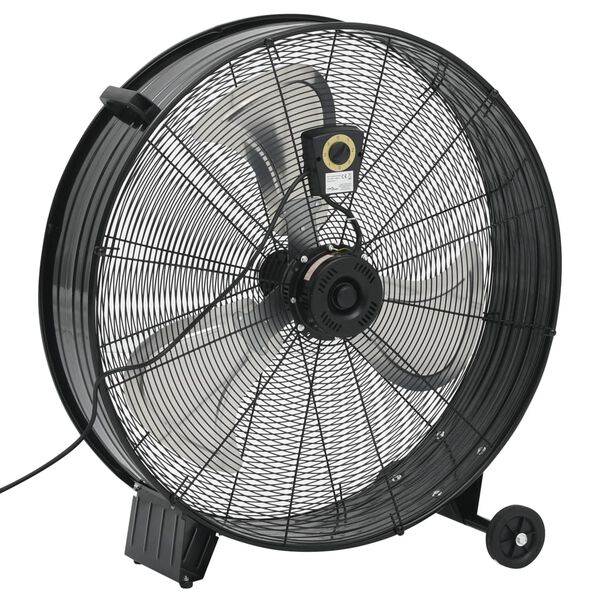 vidaXL industriāls ventilators, 77 cm, 187,7 W, melns