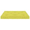 vidaXL pale&scaron;u dīvāna/grīdas spilvens, 73x40x7cm, dzeltenzaļa kokvilna