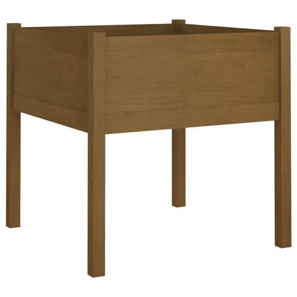 vidaXL dārza puķu kastes, 2 gab., 70x70x70 cm, brūns priedes masīvkoks