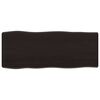 vidaXL galda virsma, tum&scaron;i brūna, 100x40x(2-6) cm, ozola masīvkoks