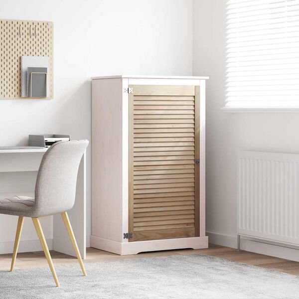 vidaXL Kabeļa Durvis Dabiska 110 x 2,1 x 59,5 cm Ciets priedes koks