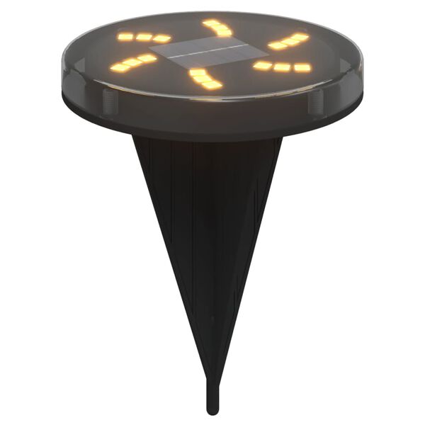 vidaXL solārās zemes gaismas ar zemes tapām, āra 12 gab., silti baltas