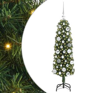 vidaXL Mākslīgā Ziemassvētku eglīte su 150 LED ar statīvu Zaļa 120 cm