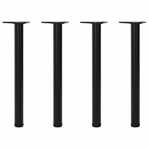 Galda kājas, 4 gab., regulējamas, 710 mm, melnas
