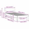 vidaXL Gultas rāmis Dabiska 100 x 200 cm Ciets priedes koks
