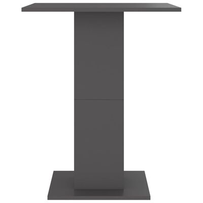 vidaXL bistro galds, pelēks, 60x60x75 cm, kokskaidu plāksne