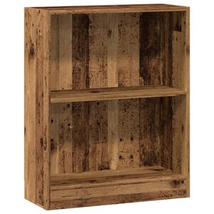 vidaXL grāmatu plaukts, koka krāsā, 60x24x76 cm, inženierijas koks