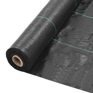 vidaXL augsnes pārsegs, PP, 1x50 m, melns