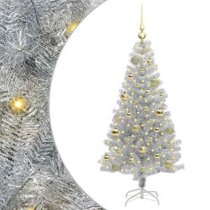 vidaXL Ziemassvētku eglīte Sudraba 120 cm PET