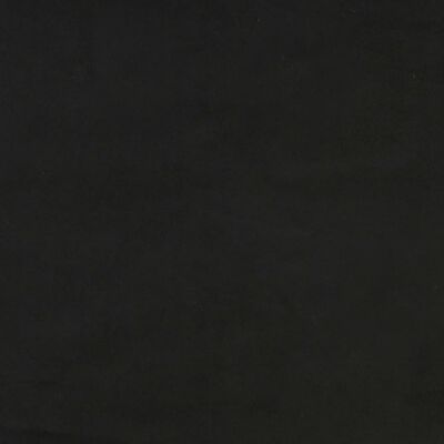 vidaXL galvgalis ar malām, melns samts, 203x16x118/128 cm