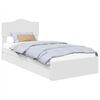 vidaXL Glabā&scaron;anas gulta Regulējams Balts 90 x 190 cm Inženierijas koks