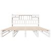 vidaXL gulta ar grāmatu plauktu, bez matrača, 180x200 cm, priedes koks