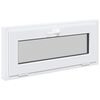 vidaXL Pagraba logs RISOR 90 x 40 cm PVC un stikls Balts