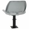 vidaXL salokāms laivas sēdeklis, bez spilvena, pelēks, 48x51x41 cm