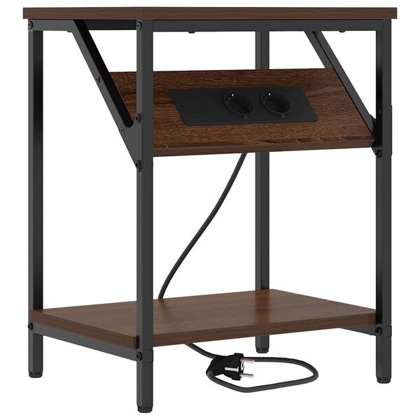 vidaXL Nakts skapītis Brūns ozols 38 x 30 x 48 cm Inženierijas koks