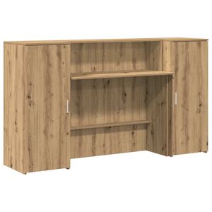 vidaXL reģistratūra, koka krāsa, 180x50x103,5 cm, inženierijas koks