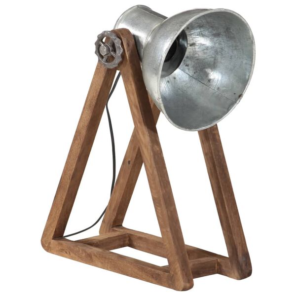 vidaXL galda lampa, vintāžas, sudraba krāsa, 25 W, 30x17x40 cm, E27