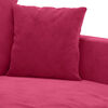 vidaXL trīsvietīgs dīvāns, vīnsarkans, 180 cm, samts