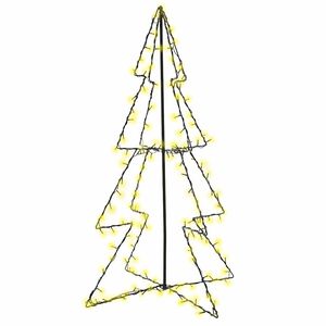 vidaXL Ziemassvētku egle, 160 LED, telpām un āra teritorijai, 78x120cm