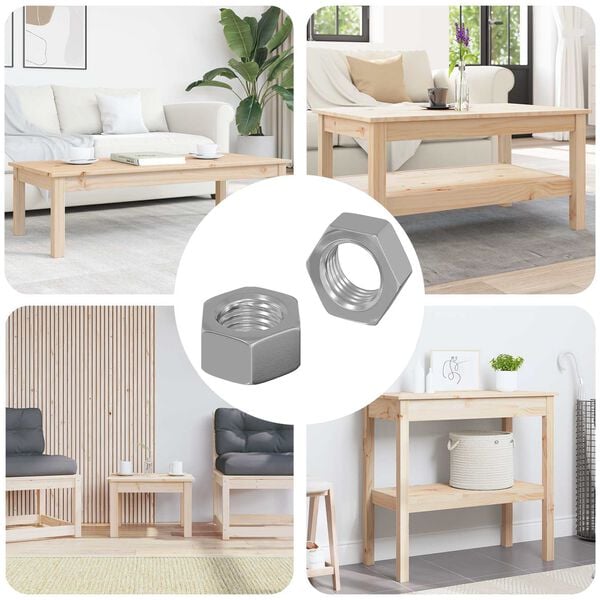 vidaXL Se&scaron;stūra uzgrieznis 2 pcs Sudraba M6 Dzelzs