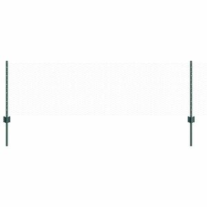 vidaXL Se&scaron;stūra žogs ar stabu 100 x 0,6 m PVC pārklāts tērauds Zaļa