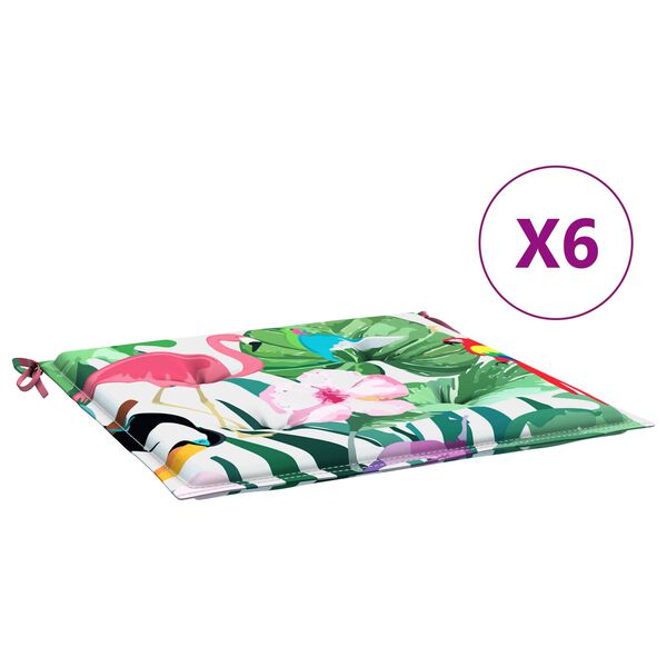 vidaXL Krēslu spilveni 6 pcs Daudzkrāsains 50 x 50 x 4 cm