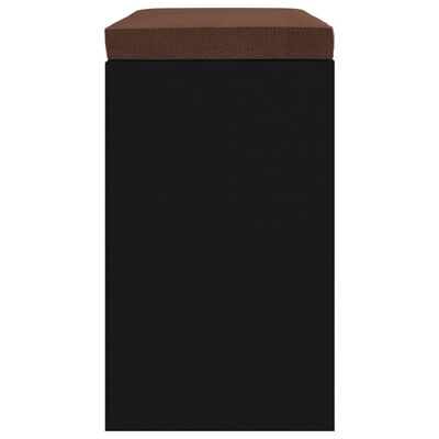 vidaXL apavu sols, melns, 103x30x48 cm, inženierijas koks