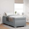 vidaXL Gultas rāmis ar matraci Gai&scaron;i pelēks 80 x 200 cm audums