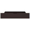 vidaXL gultas rāmis ar 2 atvilktnēm, tum&scaron;i brūns, 100x200 cm, priede