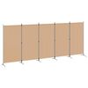 vidaXL 5-paneļu istabas nodalījums Bē&scaron;a 433 x 180 cm Audums