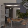 vidaXL markīze ar žalūziju, LED, vēja sensoru, 4,5x3 m, zila ar baltu
