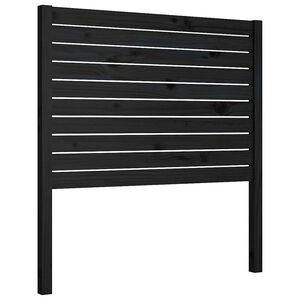 vidaXL gultas galvgalis, melns, 96x4x100 cm, priedes masīvkoks