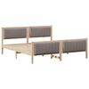 vidaXL Gultas rāmis Braun un taupe 180 x 200 cm Priedes masīvkoks