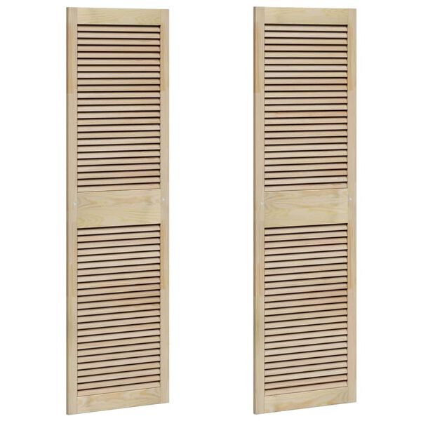 vidaXL Kabeļa Durvis ar durvīm 2 pcs Dabiska 170 x 2,1 x 49,5 cm